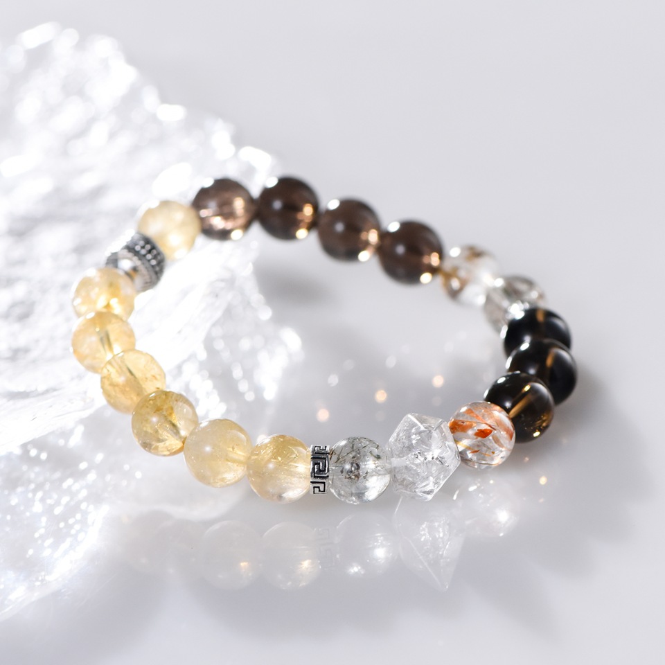 Healing,Love,Calming,Courage,Natural citrine citrine sparkling diamond design bracelet